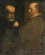 CAMBIASO, Luca, Self-Portrait of the Artist While Painting His Father